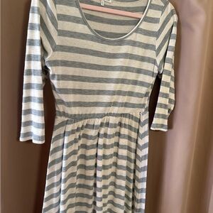 Charlotte Russe Gray and White Striped Top